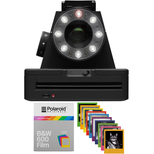Polaroid Project I-1 Analog Instant Camera with Advanced Flash Ring and B&W 600 Film 