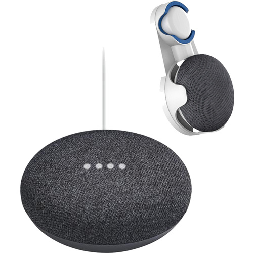 Google Home Mini Home Smart Speaker with Google Assistant Charcoal + Wall Mount