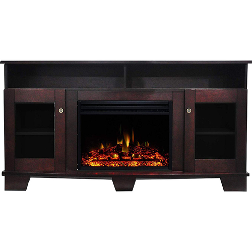 Cambridge 59.1 x17.7 x31.7  Savona Fireplace Mantel w/Deep & Enhanced Log Insert