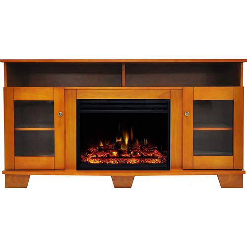 Cambridge 59.1 x17.7 x31.7  Savona Fireplace Mantel w/Deep & Enhanced Log Insert