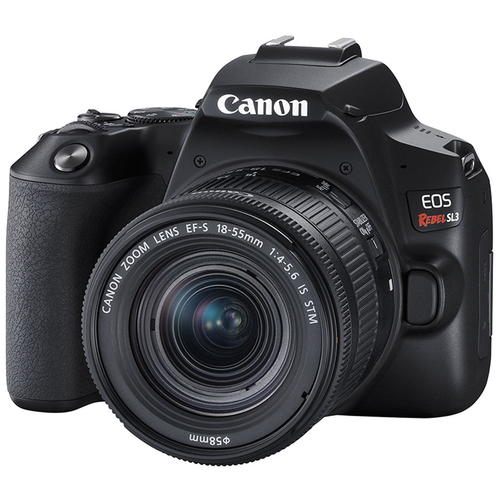 Canon EOS Rebel SL3 DSLR 24.1MP 4K Video Camera + EF-S 18-55mm IS STM Lens (Black)
