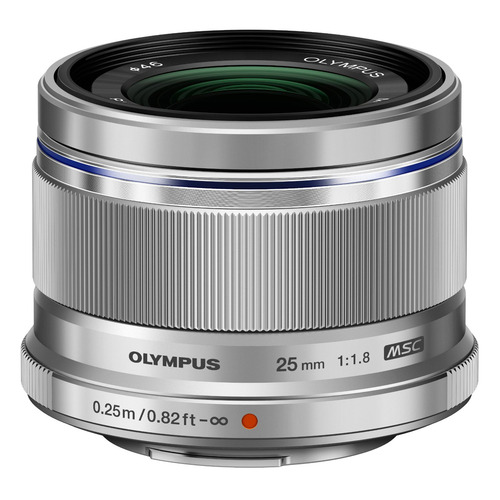 Olympus M. Zuiko Digital 25mm f/1.8 Lens for Micro Four Thirds System (Silver)