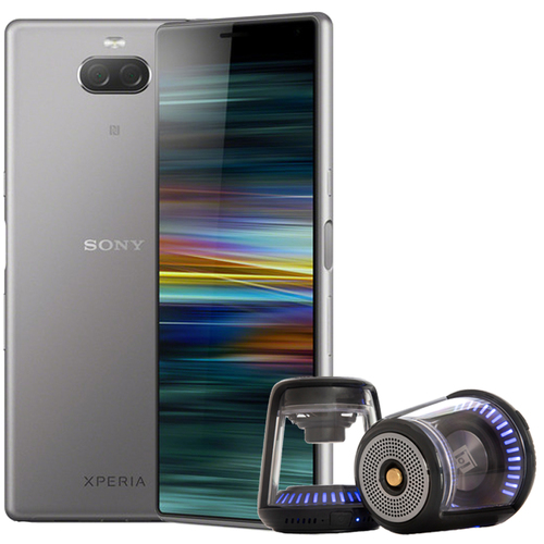 Sony Xperia 10 Plus Unlocked Smartphone 64GB - (Silver) with Bluetooth Speaker