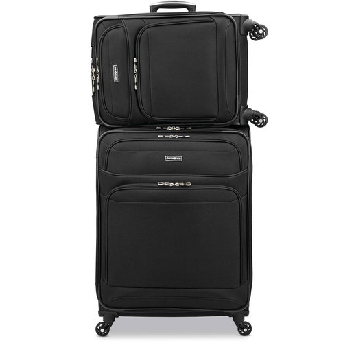 Samsonite StackIt Plus 2 Piece Stackable 1680D Luggage Set (20` & 25` Black Spinners)