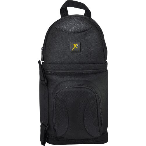 Deluxe Digital Camera/Video Sling Style Shoulder Bag (Black)