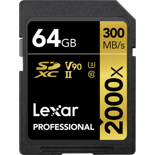 Lexar Pro SDHC 2000X RDR UII BL NA 64GB Memory Card