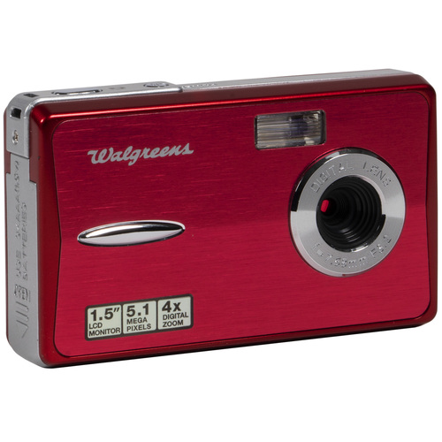 Vivitar 89480-RED-WG 5.1MP DIGITAL CAMERA, 1.5`` SCREEN
