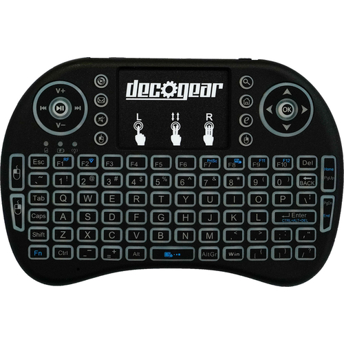 2.4GHz Wireless Backlit Keyboard Smart Remote with Touchpad Mouse - STV300BK