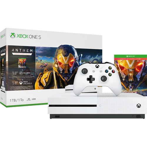 Microsoft Xbox One S 1 TB Bundle: Console with Anthem Legion of Dawn - Open Box