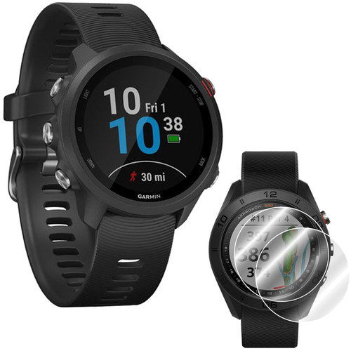 Garmin Forerunner 245 GPS Sport Watch with Music + Deco Gear 2pk Screen Protector 