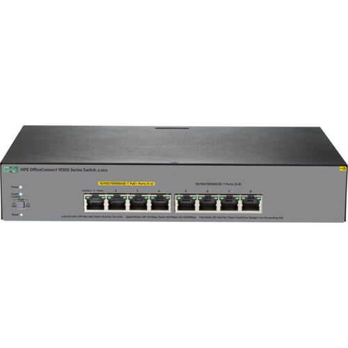 Hewlett Packard OFFICECONNECT 1920S 8PORT WEB MNG 1000MBPS PPOE+ 65W SWITCH