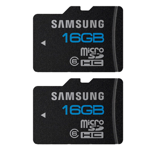 Samsung microSD High Speed 16GB Class 6 Memory Card (Two Pack) Bulk Packaged
