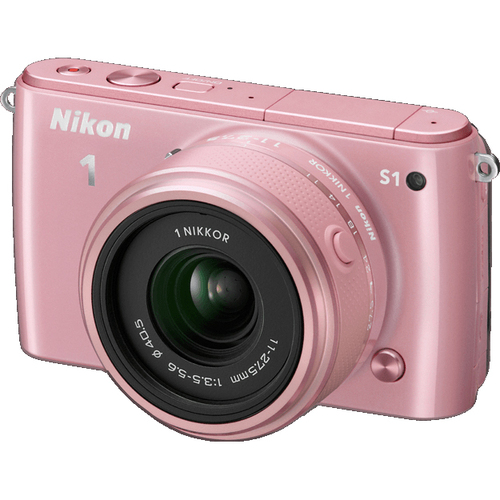 Nikon 1 S1 10.1MP Pink Digital Camera with 11-27.5mm Lens Refurbished