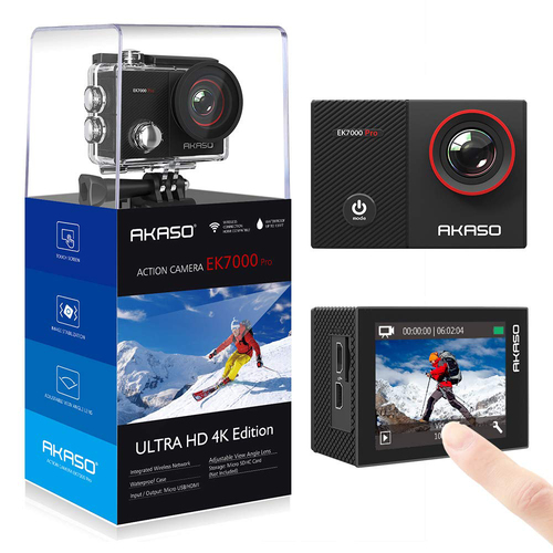Akaso EK7000Pro 4K Action Camera with Touch Screen EIS 40m Waterproof with Accessories
