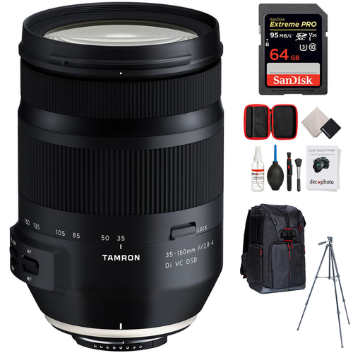 Tamron 35 150mm F 2 8 4 Di Vc Osd Zoom Lens For Nikon 64gb Accessories Bundle Buydig Com