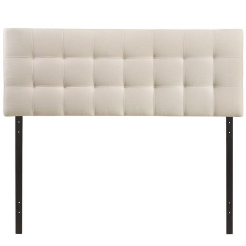 Modway Lily Full Upholstered Fabric Headboard in Ivory / Lily
