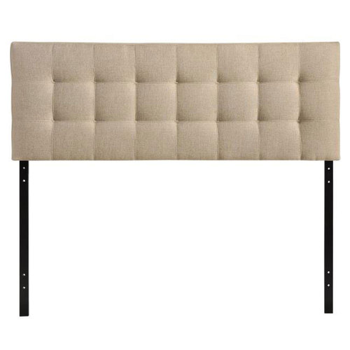 Modway Lily King Upholstered Fabric Headboard in Beige / Lily