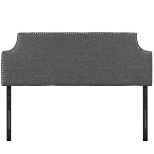 Modway Laura King Upholstered Fabric Headboard in Gray / Laura