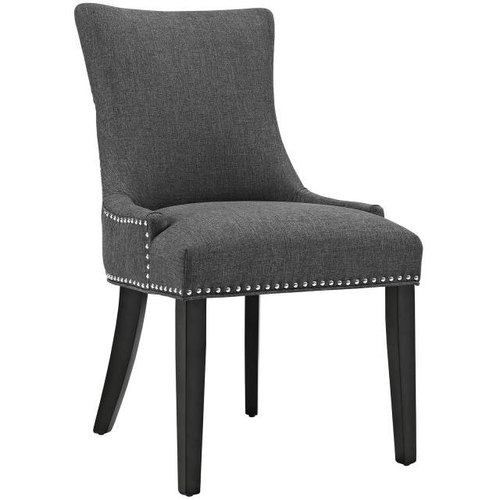 Modway Marquis Fabric Dining Chair in Gray / Marquis