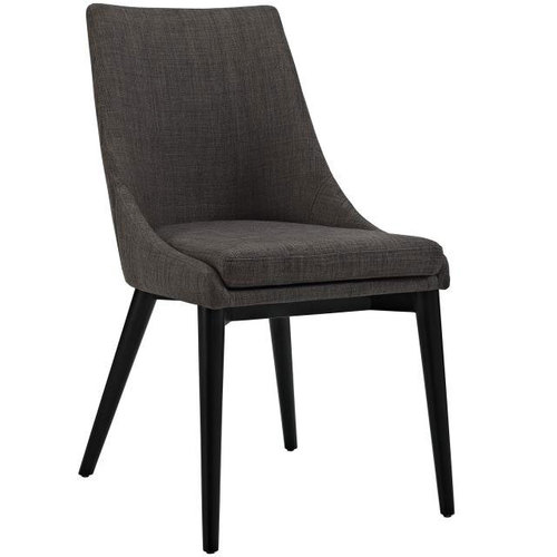 Modway Viscount Fabric Dining Chair in Brown / Viscount