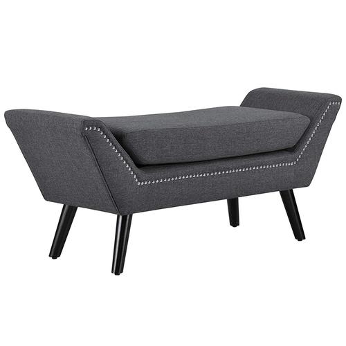 Modway Gambol Upholstered Fabric Bench - Grey - (EEI-2575-GRY)