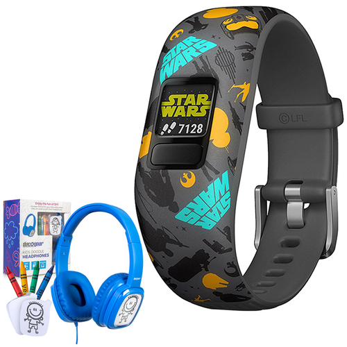 Garmin Vivofit jr. 2 Activity Tracker w/ BONUS Deco Gear Kids Safe Ear Headphones