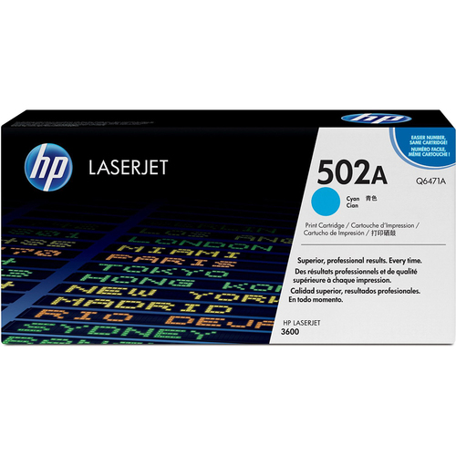 Hewlett Packard Cyan Print Cartridge for LaserJet 3600 Printers - Open Box