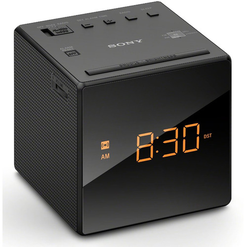 Sony Alarm Clock with FM/AM Radio, Black (ICF-C1BLACK)