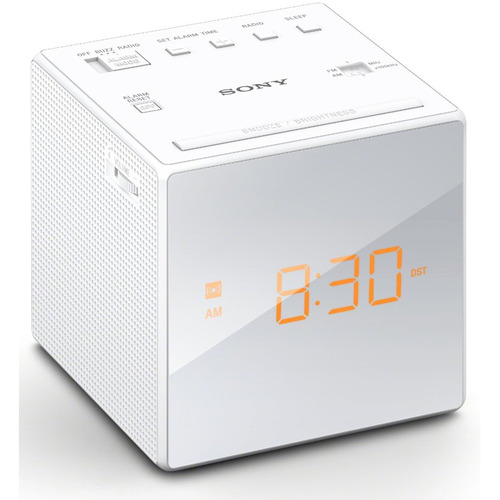 Sony Alarm Clock with FM/AM Radio, White (ICF-C1WHITE)