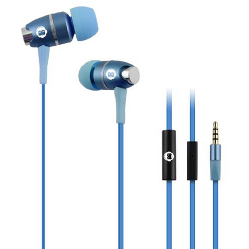 Brooklyn Headphone Company In-Ear Headphones with Mic - Blue