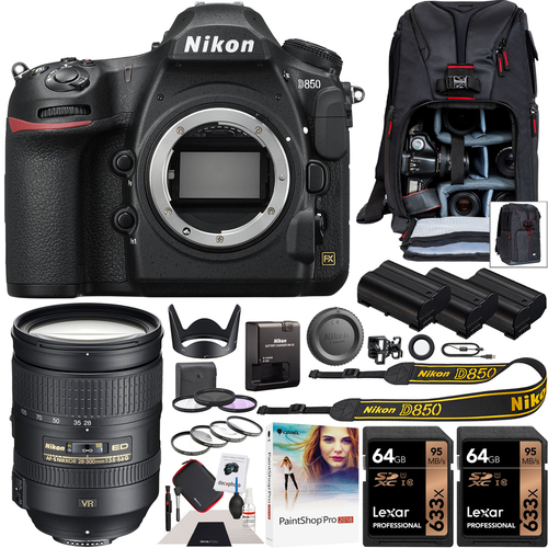 Nikon D850 DSLR Camera 4K WiFi Body + AF-S FX NIKKOR 28-300mm f3.5-5.6G ED VR Lens Kit