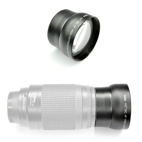 Vivitar 62mm High Definition Pro 2x Telephoto Conversion Lens (Black)