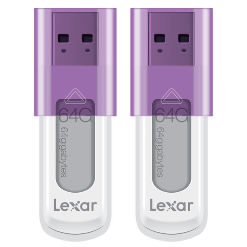 Lexar JumpDrive S50 64 GB USB Flash Drive Two Pack