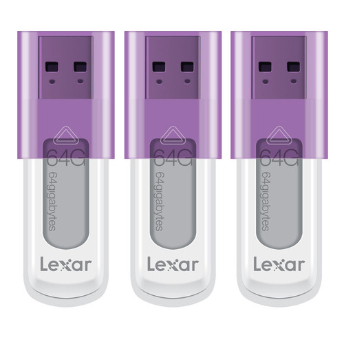 Lexar JumpDrive S50 64 GB USB Flash Drive Three Pack