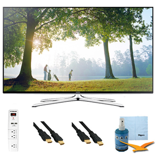 Samsung 32` Full HD 1080p Smart LED HDTV 120Hz Plus Hook-Up Bundle - UN32H6350