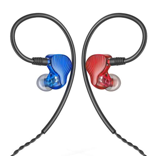 FiiO FA1 Over Ear Headphones/Earphones Detachable Cable Design HiFi (Blue/Red)