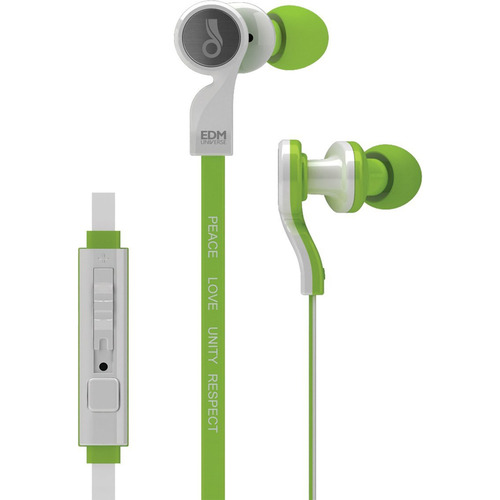 MEElectronics EDM Universe D1P In-Ear Headphones with Headset Functionality (Unity/Green)