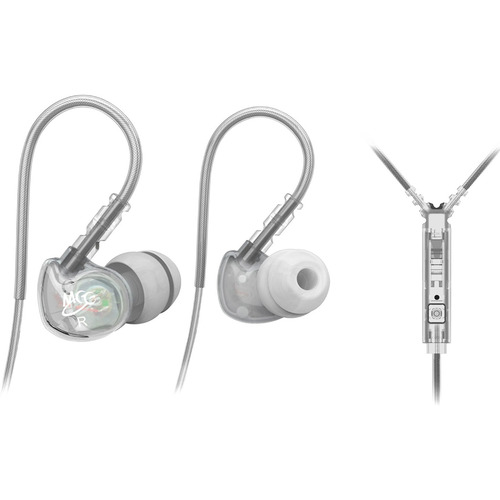 MEElectronics M6P Sports In-Ear Headphones with Universal Inline Mic, Remote, & Volume (Clear)