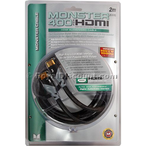 Monster HDMI400 Audio/Video Cable for HDTV 2 Meters (6.56 ft.)