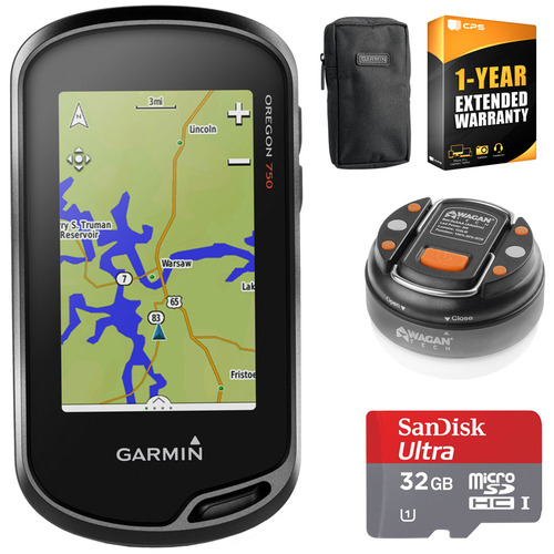 Garmin Oregon 750 Handheld GPS (010-01672-20) with 32GB Accessory Bundle