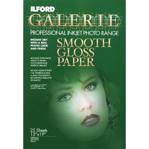 Ilford Smooth Gloss 13 x 19 Photo Paper - 25 Pack