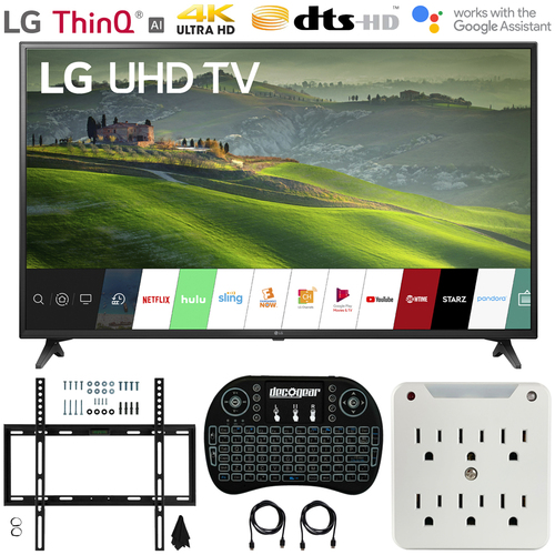 LG 43UM6910 43` HDR 4K UHD Smart IPS LED TV (2019) with Wall Mount Bundle