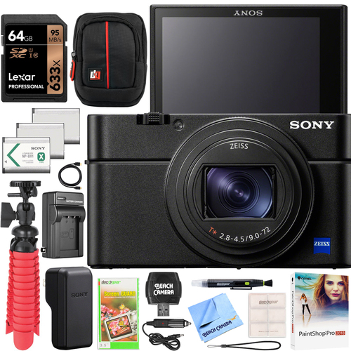 Sony Cyber-Shot DSC-RX100 VII Camera Kit DSC-RX100M7 Triple Battery 64GB Pro Bundle