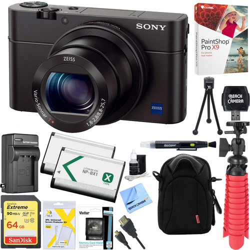 Sony Cybershot RX100 III 20.2MP Digital Camera w/ 64GB Dual Battery Accessory Kit