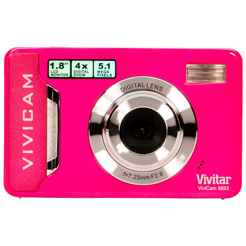 Vivitar 5.1MP Action Cam Camcorder 720P 8X Digital Zoom with Case - Pink (V5020)