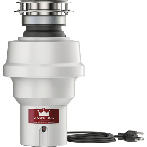 Waste King Legend Series 1/3 HP Continuous Feed Garbage Disposal with Power Cord - 9910