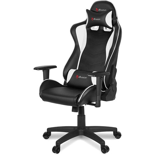 Arozzi Forte Racing Style Gaming Chair with High Backrest - White