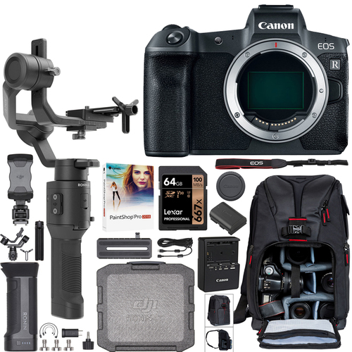 Canon EOS R Full Frame Mirrorless Camera + DJI Ronin-SC Gimbal Filmmaker's Kit