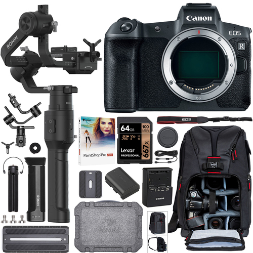 Canon EOS R Full Frame Mirrorless Camera + DJI Ronin-S Gimbal Essentials Kit