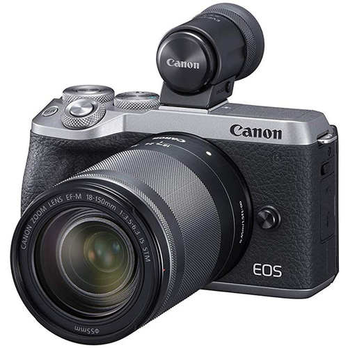 Canon EOS M6 Mark II Mirrorless Camera 18-150mm IS STM Lens EVF Kit (Silver) 3612C021